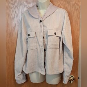 Corduroy Hoodie Jacket Size L
